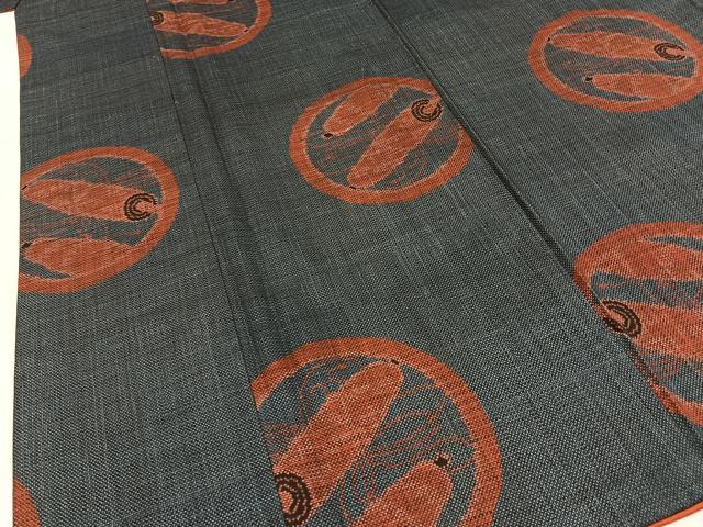 平和屋着物■本場大島紬　7マルキ　絵巻丸文　正絹　逸品　BAAY3371hj