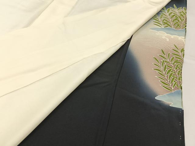 平和屋着物■豪華黒留袖　作家物　流水飛鶴文　暈し染め　金彩　正絹　逸品　BAAY3373hj