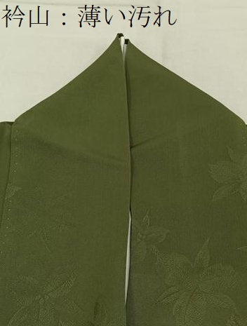 平和屋着物■上質なお召　カトレア　正絹　逸品　BAAY3383hj