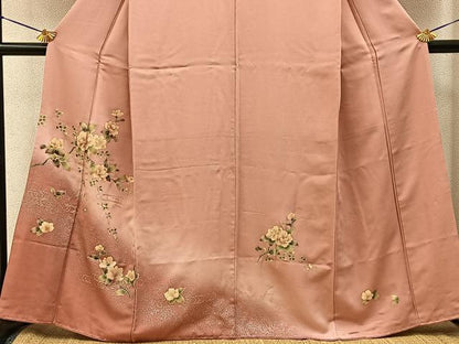 平和屋着物■訪問着　流水花文　暈し染め　金銀彩　正絹　逸品　BAAY3387hj