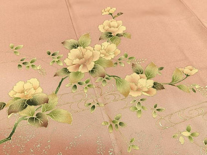 平和屋着物■訪問着　流水花文　暈し染め　金銀彩　正絹　逸品　BAAY3387hj