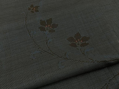 平和屋着物■本場大島紬　9マルキ　草花文　正絹　逸品　BAAY3394hj