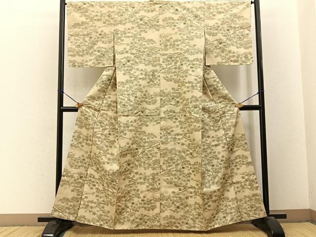 平和屋着物■上質な紬　楓　正絹　逸品　未使用　BAAY3395hj