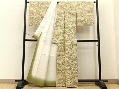 平和屋着物■上質な紬　楓　正絹　逸品　未使用　BAAY3395hj