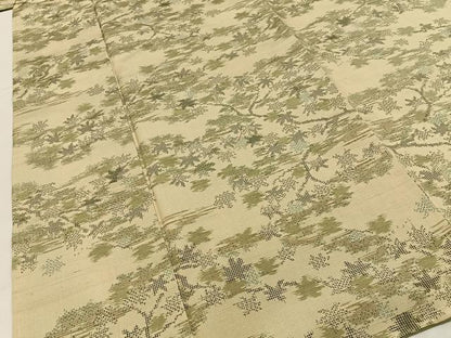 平和屋着物■上質な紬　楓　正絹　逸品　未使用　BAAY3395hj