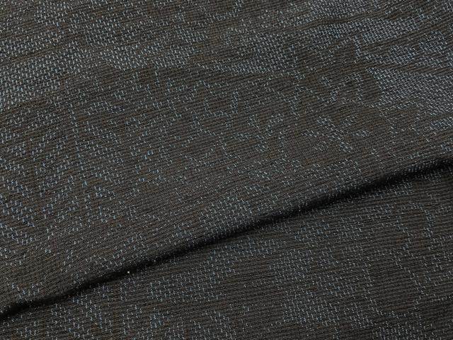 平和屋着物■結城紬　草花文　正絹　逸品　BAAY3403hj