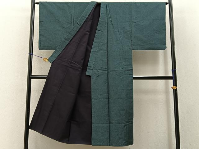 平和屋着物■男性　紬　80亀甲　総詰め　正絹　逸品　BAAY3404hj