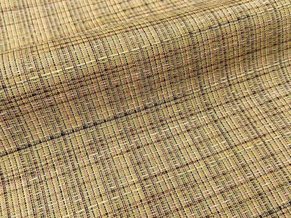 平和屋着物■上質な紬　格子柄　正絹　逸品　BAAY3407hj