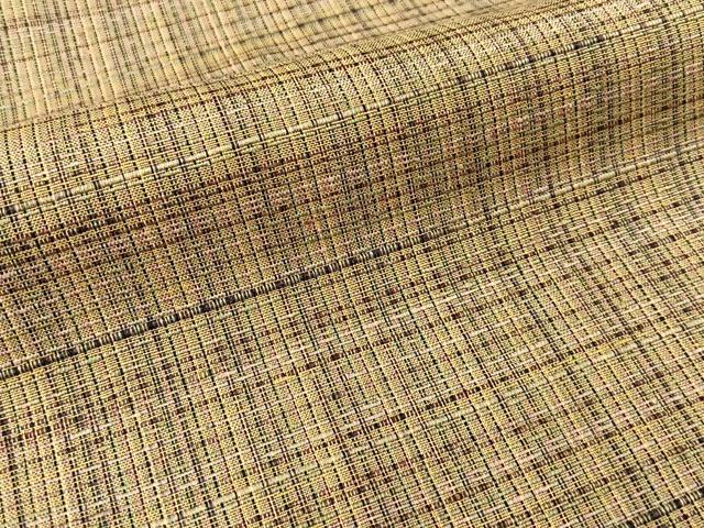 平和屋着物■上質な紬　格子柄　正絹　逸品　BAAY3407hj