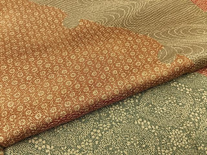 平和屋着物■上質な小紋　雪輪吉祥花文　正絹　逸品　BAAY3408hj