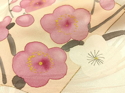 平和屋着物■豪華振袖　手描き　地紙草花文　金彩　正絹　逸品　BAAY3409hj