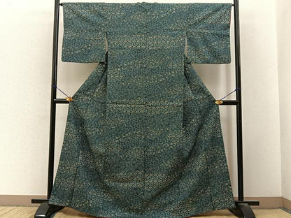 平和屋着物■小紋　花唐草文　洗える着物　BAAY3419hj