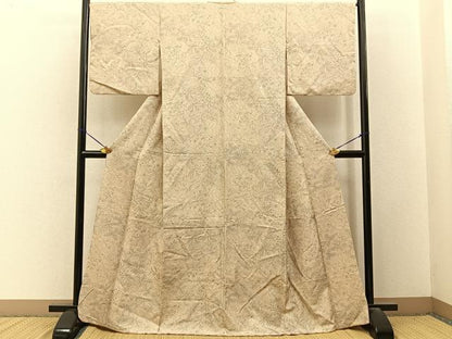 平和屋着物■小紋　草花文　洗える着物　BAAY3420hj