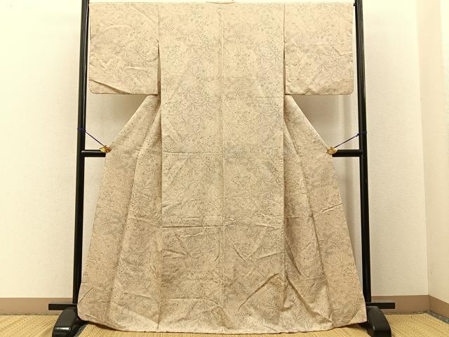 平和屋着物■小紋　草花文　洗える着物　BAAY3420hj