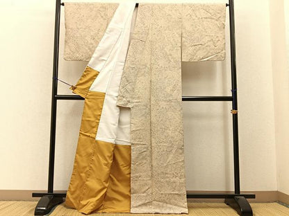 平和屋着物■小紋　草花文　洗える着物　BAAY3420hj