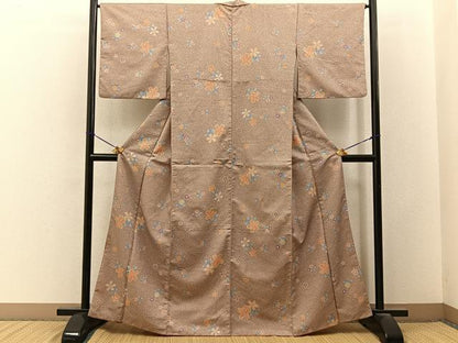 平和屋着物■小紋　舞桜文　洗える着物　BAAY3422hj