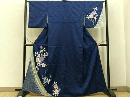平和屋着物■訪問着　草花文　暈し染め　金彩　洗える着物　BAAY3425hj