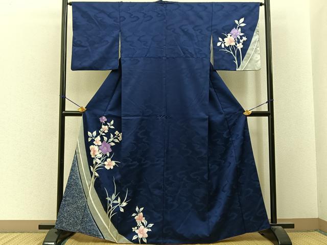 平和屋着物■訪問着　草花文　暈し染め　金彩　洗える着物　BAAY3425hj