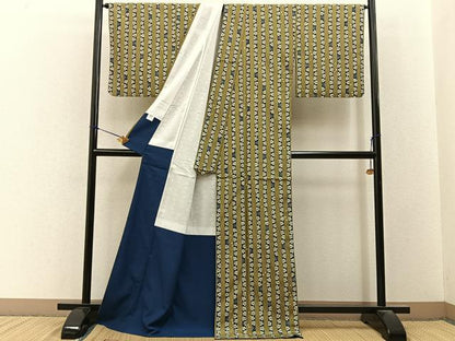 平和屋着物■小紋　桜間道　洗える着物　BAAY3427hj