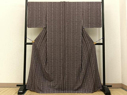 平和屋着物■小紋　更紗花間道　洗える着物　未使用　BAAY3435hj