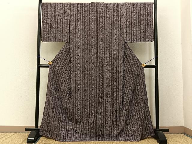 平和屋着物■小紋　更紗花間道　洗える着物　未使用　BAAY3435hj