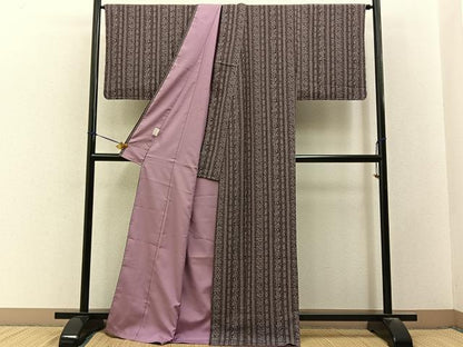 平和屋着物■小紋　更紗花間道　洗える着物　未使用　BAAY3435hj
