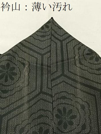 平和屋着物■小紋　亀甲花文　さんび謹製　BAAY3438hj