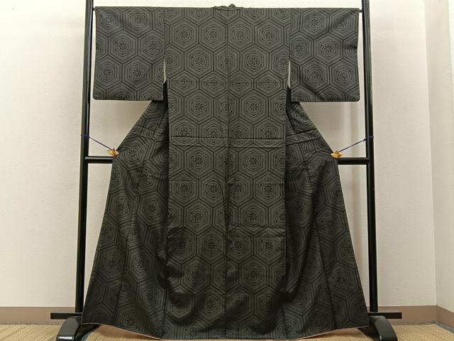 平和屋着物■小紋　亀甲花文　さんび謹製　BAAY3438hj