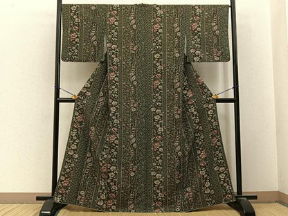 平和屋着物■小紋　辻が花　洗える着物　BAAY3442hj