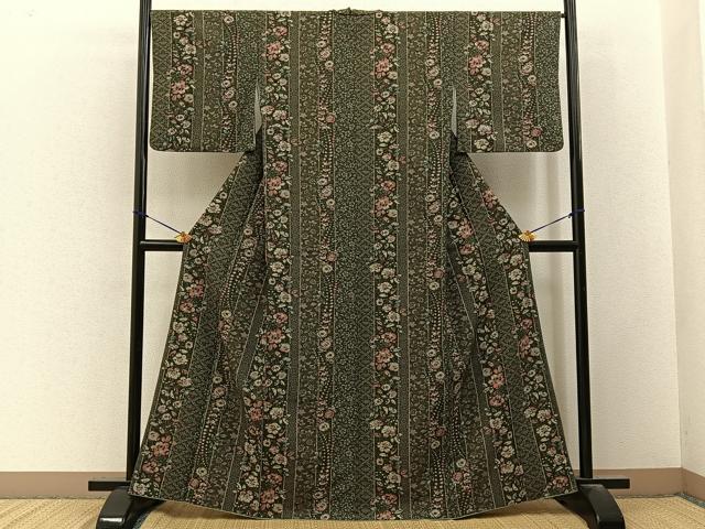 平和屋着物■小紋　辻が花　洗える着物　BAAY3442hj