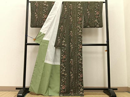 平和屋着物■小紋　辻が花　洗える着物　BAAY3442hj