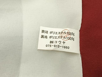 平和屋着物■小紋　ペイズリー　更紗花文　洗える着物　未使用　BAAY3444hj
