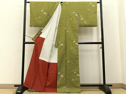 平和屋着物■小紋　辻が花　洗える着物　BAAY3454hj