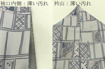 平和屋着物■小紋　吉祥花文　洗える着物　BAAY3455hj
