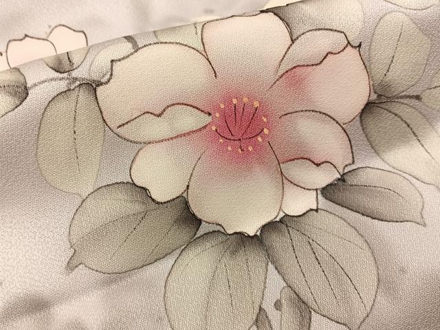 平和屋着物■訪問着　手描き　草花文　暈し染め　正絹　逸品　BAAY3477hj
