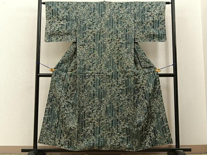 平和屋着物■本場染大島紬　楓　正絹　逸品　BAAY3481hj