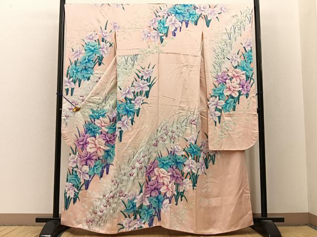 平和屋着物■豪華振袖　カトレア　暈し染め　銀彩　正絹　逸品　BAAY3485hj