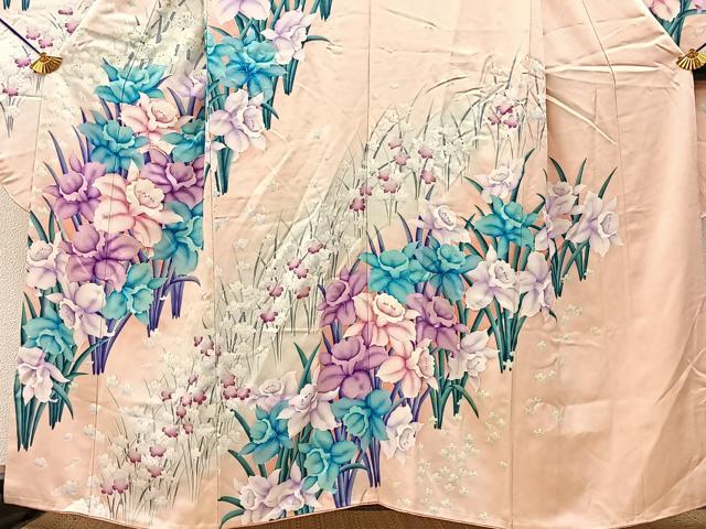 平和屋着物■豪華振袖　カトレア　暈し染め　銀彩　正絹　逸品　BAAY3485hj