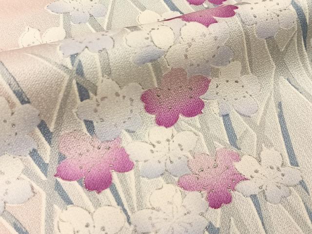 平和屋着物■豪華振袖　カトレア　暈し染め　銀彩　正絹　逸品　BAAY3485hj
