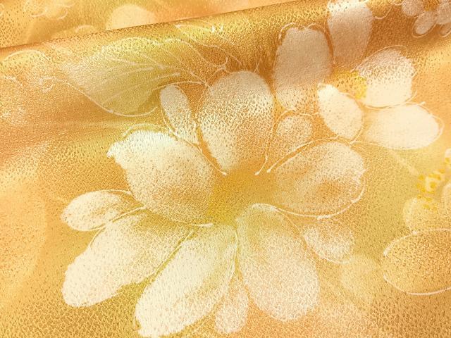 平和屋着物■小紋　草花文　暈し染め　洗える着物　BAAY3490hj