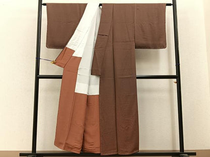平和屋着物■上質な小紋　あられ文　正絹　逸品　未使用　BAAY3494hj