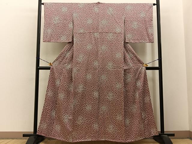 平和屋着物■上質な小紋　舞葉文　正絹　逸品　BAAY3495hj