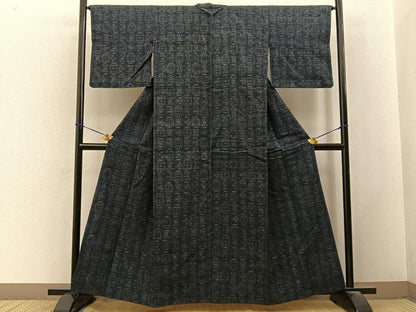 平和屋着物■上質な紬　吉祥文　正絹　逸品　BAAY3496hj