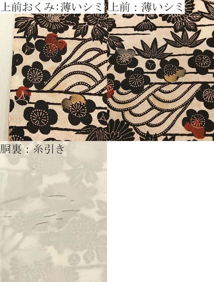 平和屋着物■上質な小紋　花蝶文　正絹　逸品　BAAY3499hj