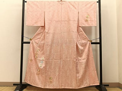 平和屋着物■訪問着　駒刺繍　舞蝶文　金銀糸　正絹　逸品　未使用　BAAY3504hj