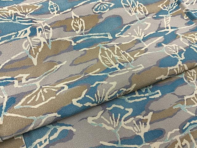 平和屋着物■上質な小紋　樹林文　正絹　逸品　BAAY3506hj