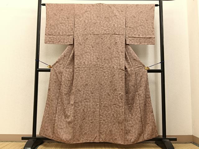 平和屋着物■上質な小紋　石畳文　正絹　逸品　BAAY3507hj