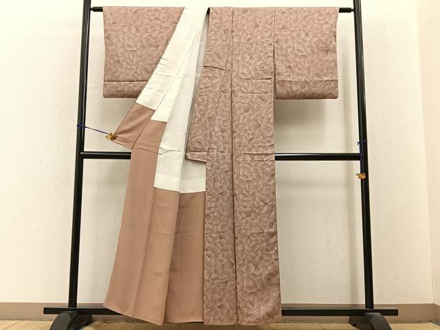 平和屋着物■上質な小紋　石畳文　正絹　逸品　BAAY3507hj