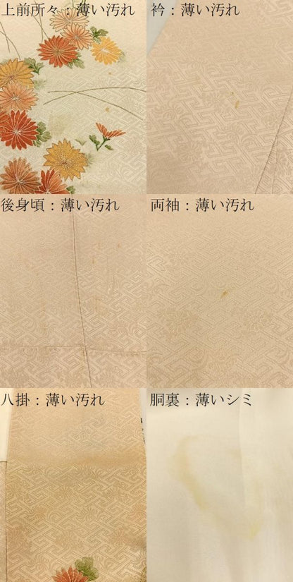 平和屋着物■豪華色留袖　駒刺繍　絞り　浜松花文　金彩　正絹　逸品　BAAY3512hj