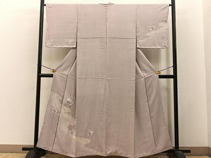 平和屋着物■訪問着　絞り　刺繍　花籠文　正絹　逸品　未使用　BAAY3514hj